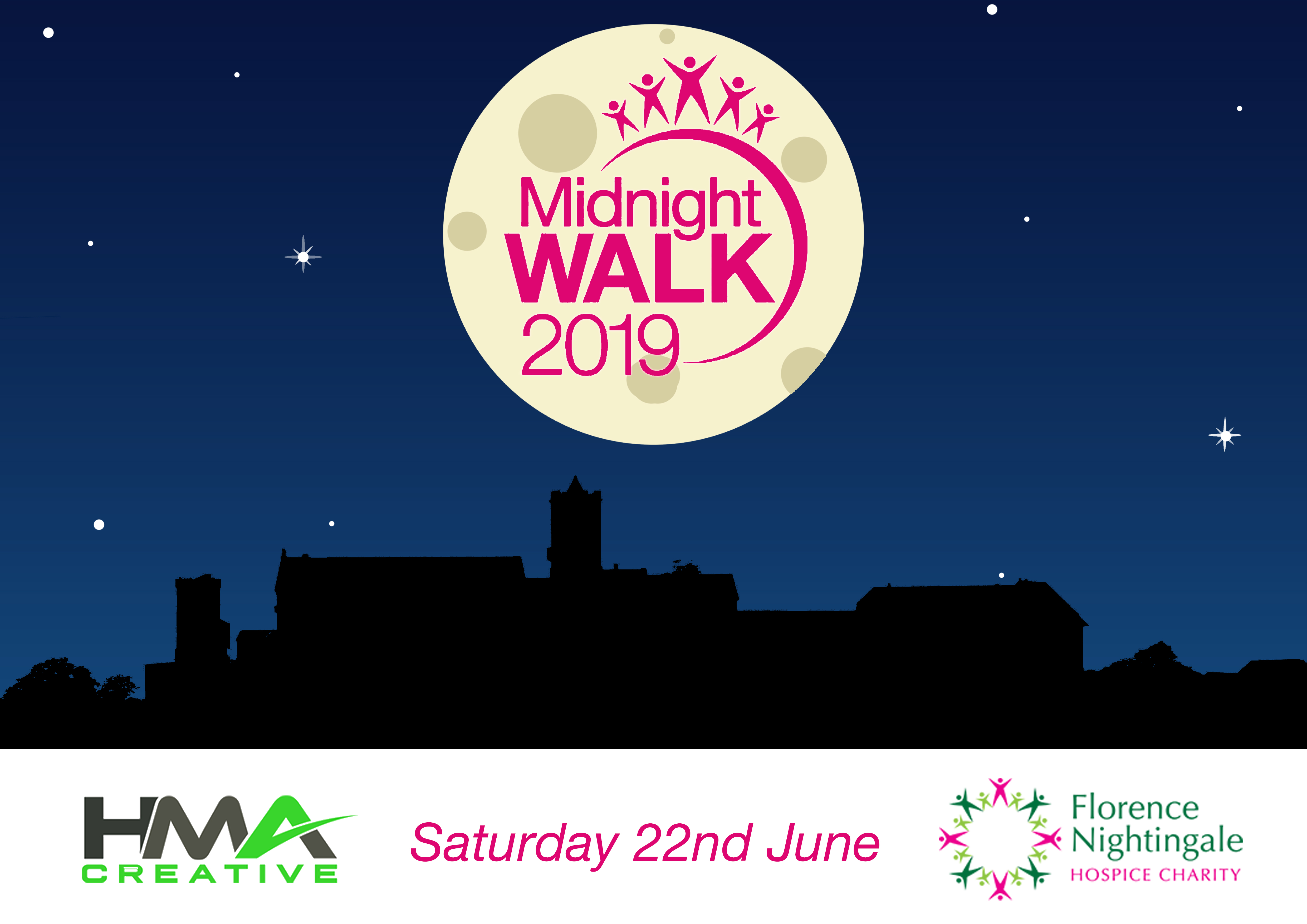 HMA Creative has come together to support Florence Nightingale Hospice by taking part in the Midnight Walk 2019